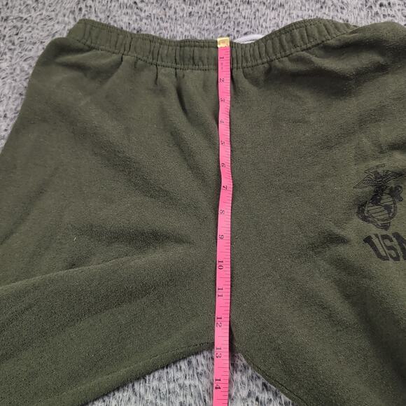 Vintage USMC Sweatpants Men Medium Green Athleisure Tapered Leg Jogger Training - Picture 6 of 9